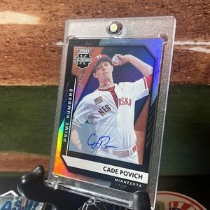 2021 Panini Elite- Extra Edition- Cade Povich- /75 & Autographed-
